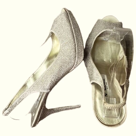 stilettos Nina New York High Heels //
Nina Gold Glitter Stilettos heels Sz 8.5 - Picture 15 of 16